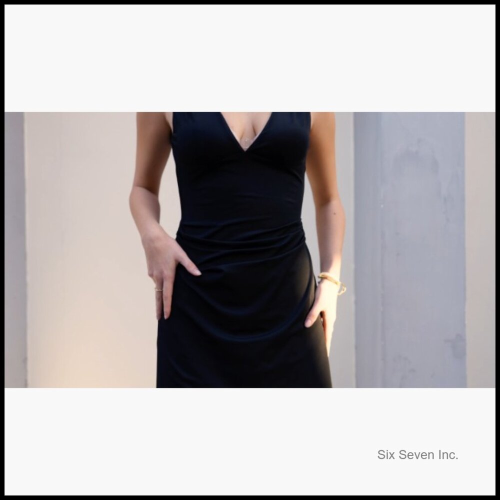 Polyester Elastane Ruched Bodycon Mini Dress Deep… - image 6